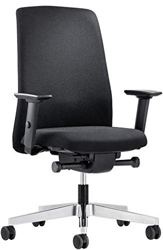 Verstellbarer Netz-Computerstuhl mit Wippenfunktion Home-Office-Stuhl Tragfähigkeit von 150 kg ergonomischer drehbarer Schreibtischstuhl mit Armlehne Schwarz Kopfstütze und Lordosenstütze